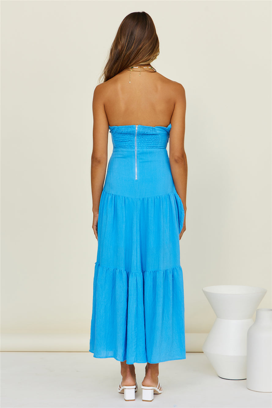 Free Falling Maxi Dress Blue