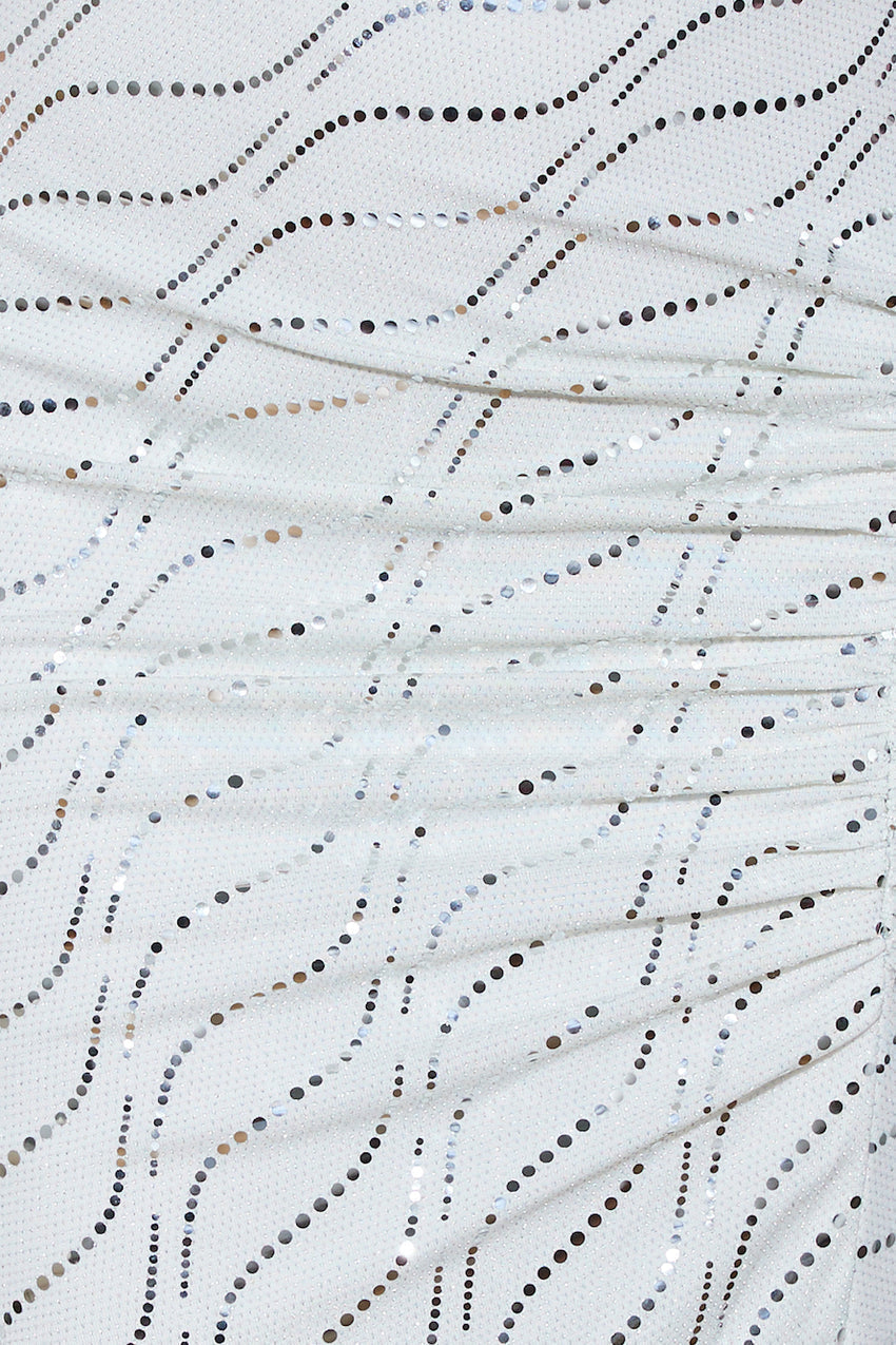 Like A Genie Midi Skirt White Shimmer