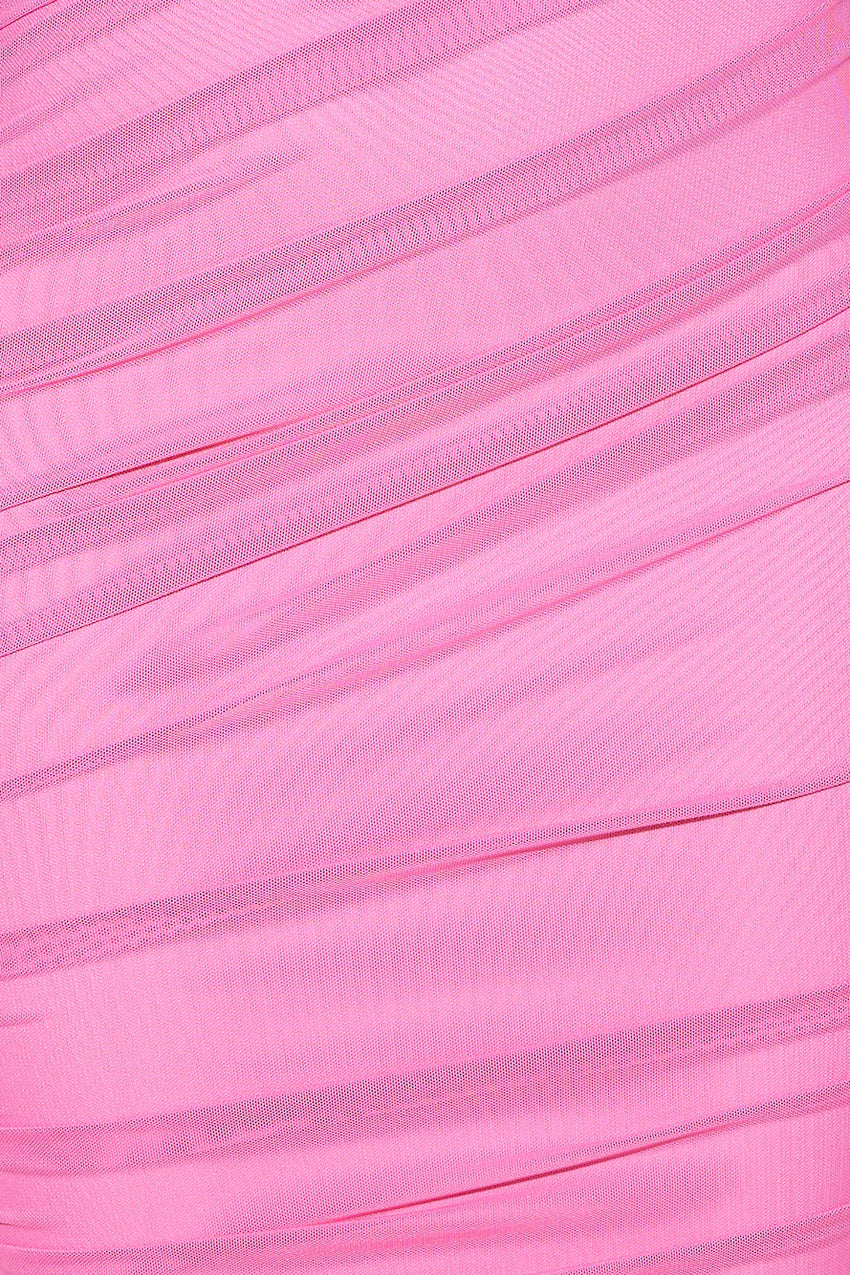 Goals Are Her Mesh Midi Dress  Pink