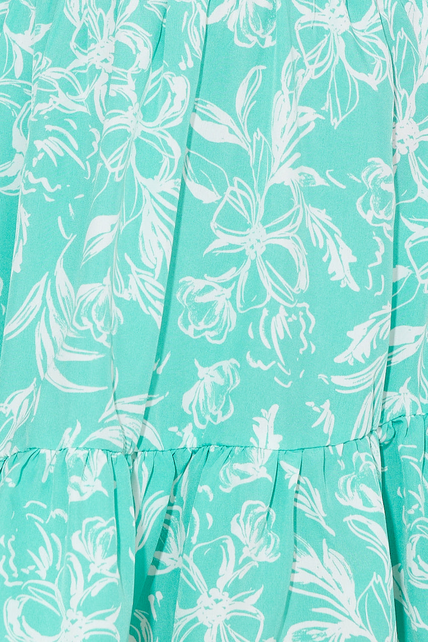 Long Beach Walks Mini Dress Mint