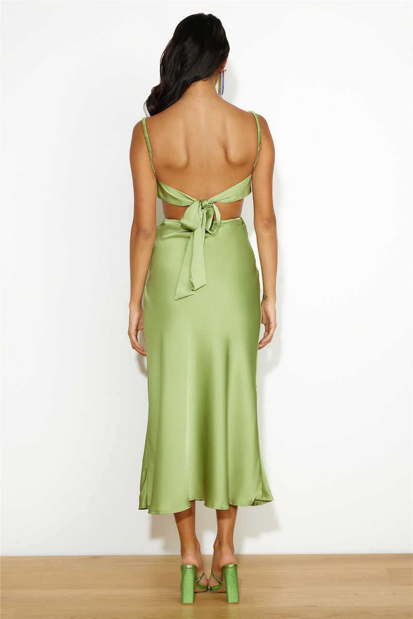 Freshest Brew Midi Dress Green
