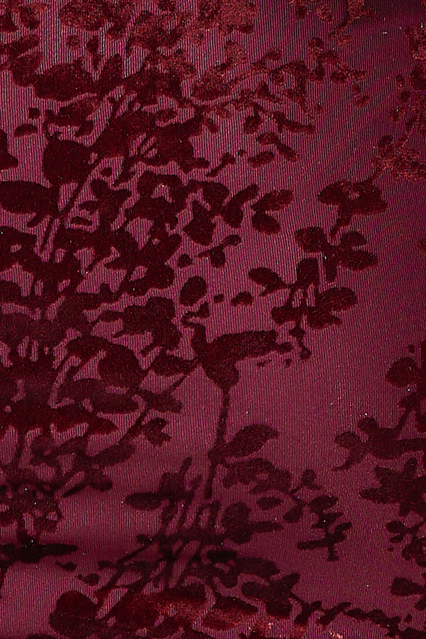 Glowing Smile Velvet Mini Dress Wine