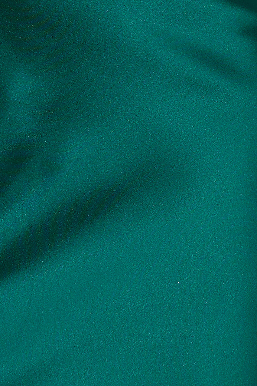 Luxe Arrival Satin Mini Dress Forest Green