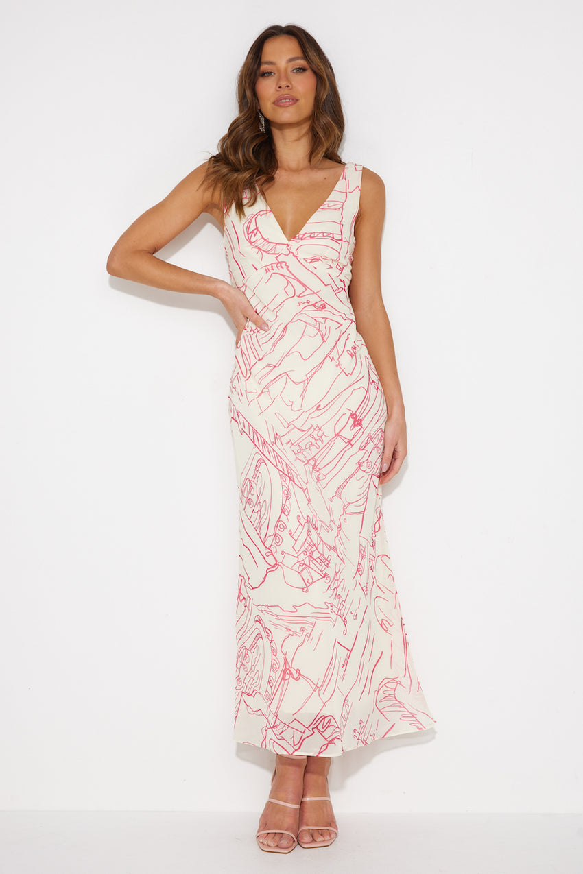 Dancing Pictures Maxi Dress White