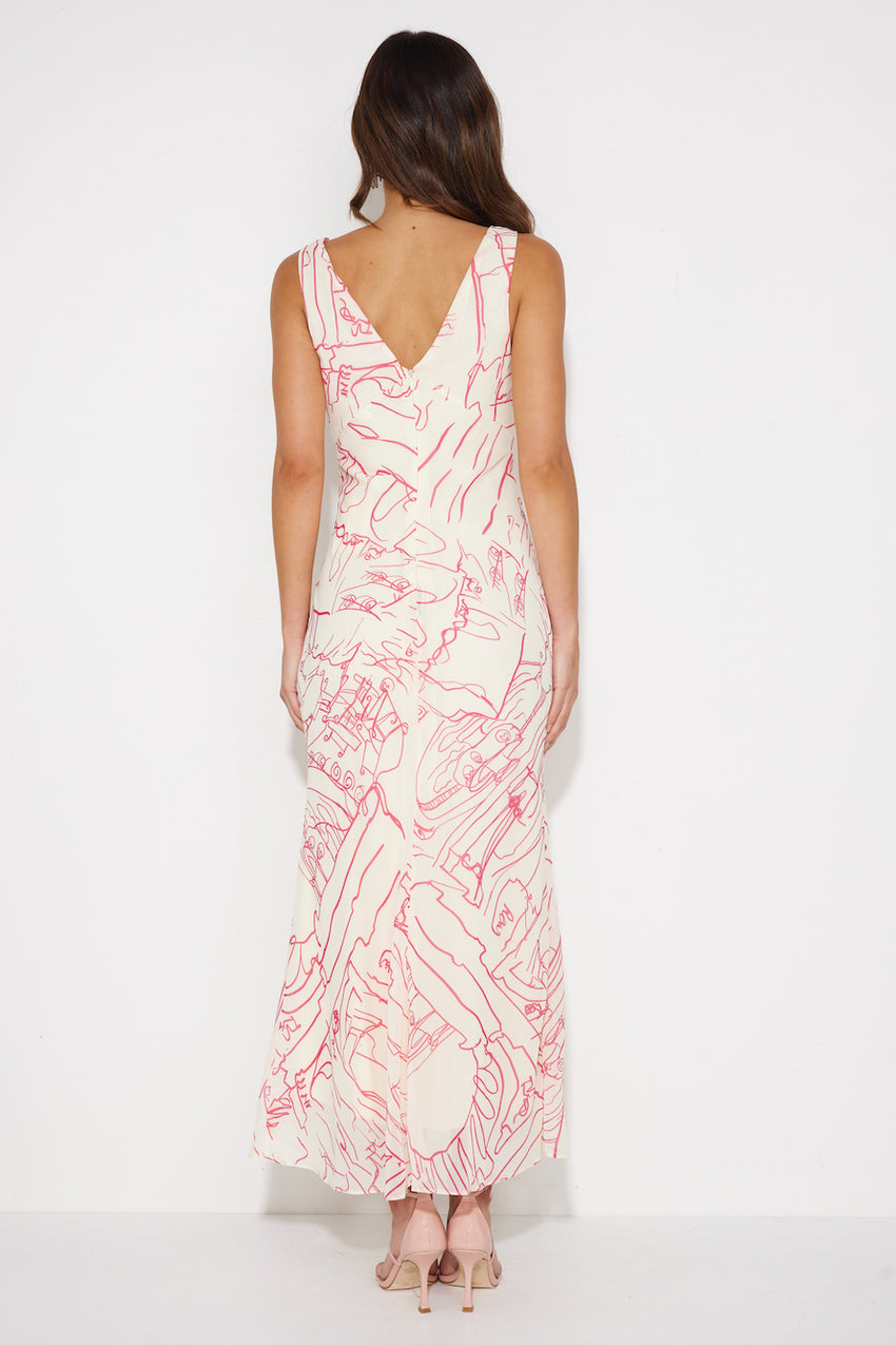 Dancing Pictures Maxi Dress White