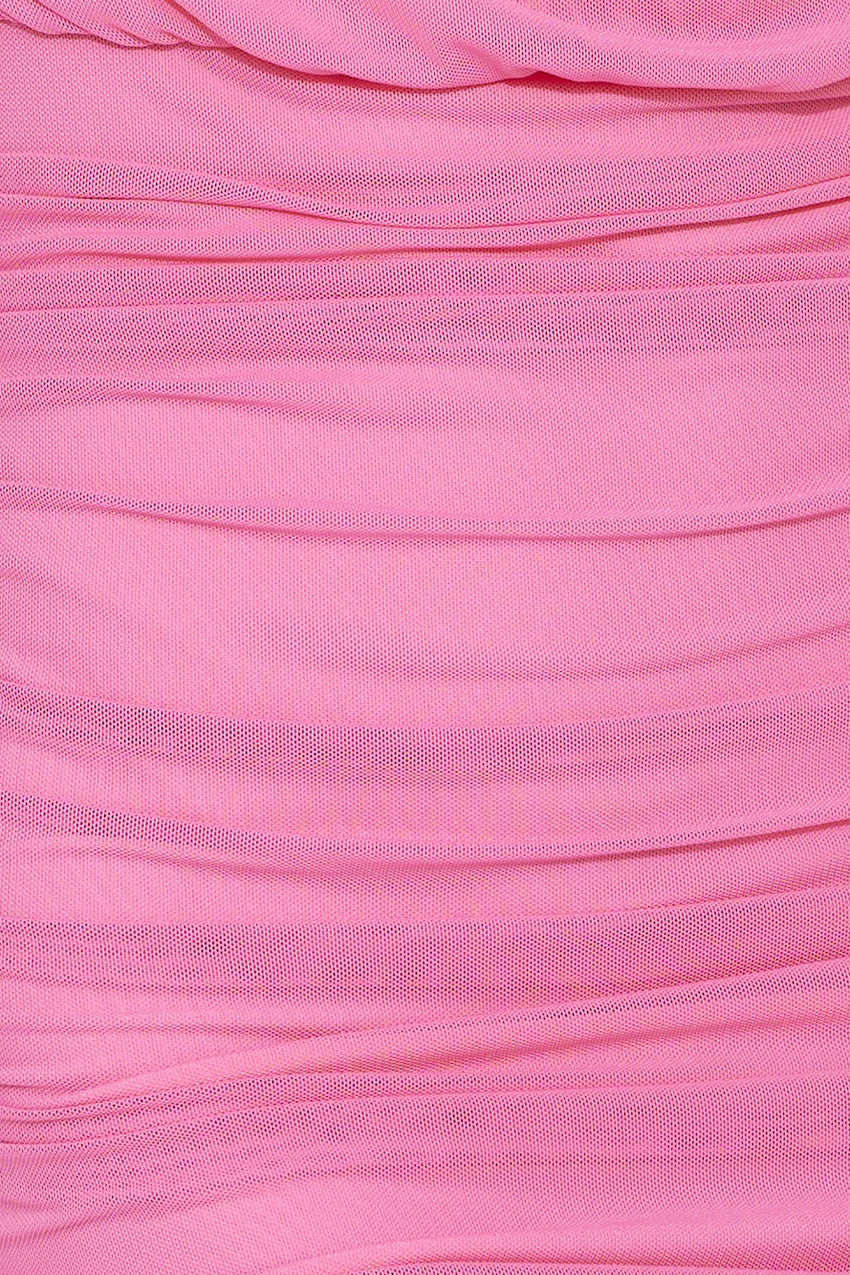 Compliment High Mesh Mini Dress Pink