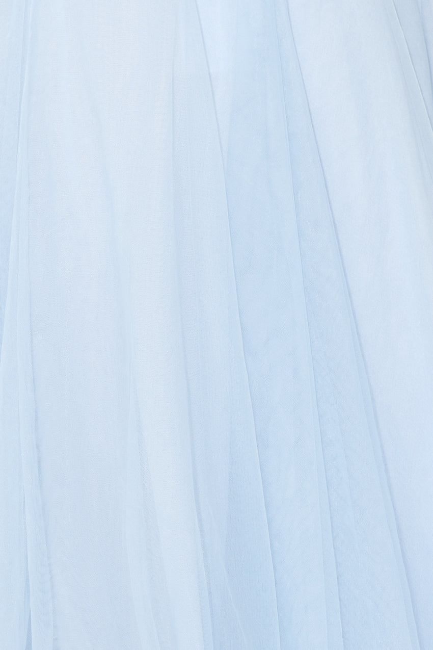 Bells Are Ringing Tulle Midi Dress Blue