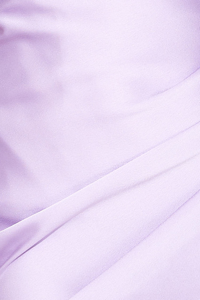 Goal Getter Satin Mini Dress Lilac