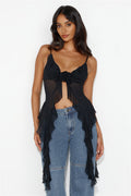 City Escape Mesh Top Black