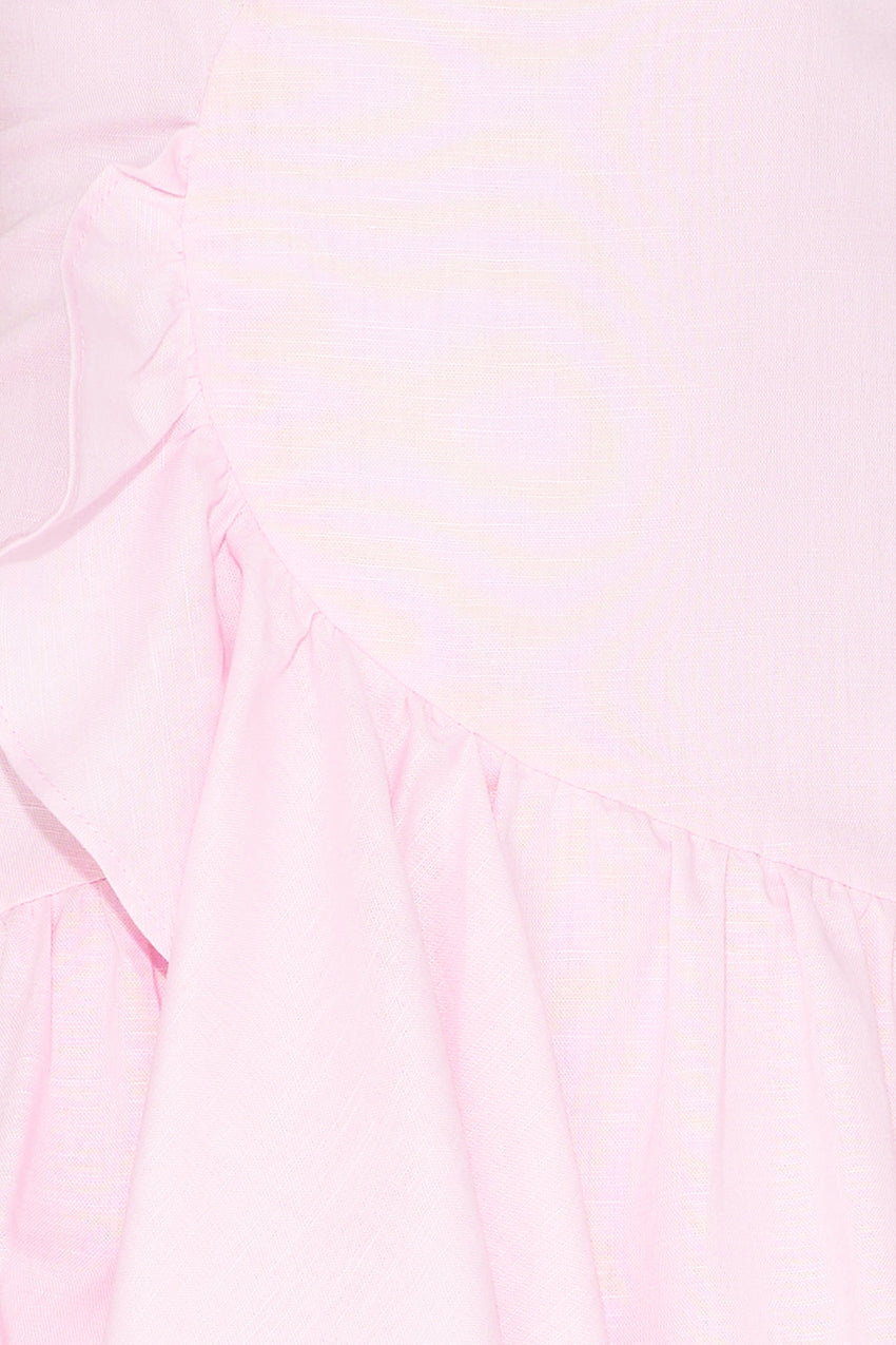 Carnival Candy Floss Strapless Midi Dress Pink