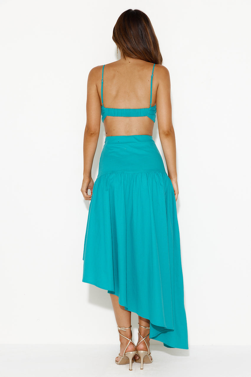 Newest Bloom Maxi Skirt Teal
