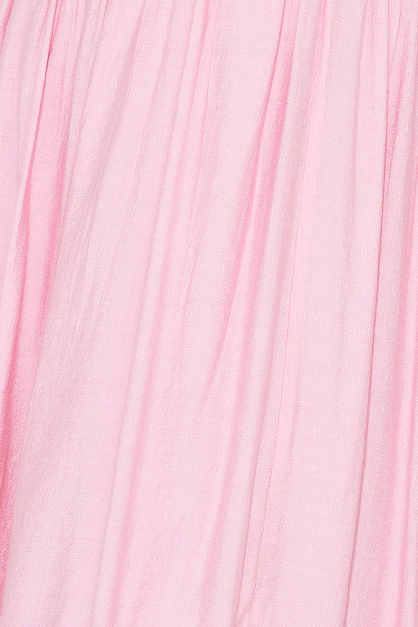 Dancing Deni Long Sleeve Midi Dress Pink
