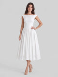 Exquisite Boat Neck Fil-Coupé Maxi Dress