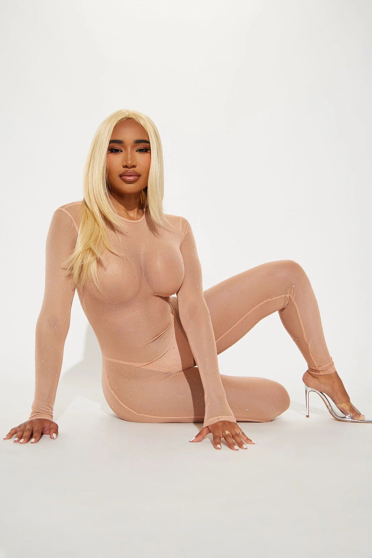 Dancing Pop Star 2 Piece Costume Set - Nude