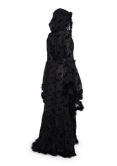 Witch You Were Here Marabou Robe - Black