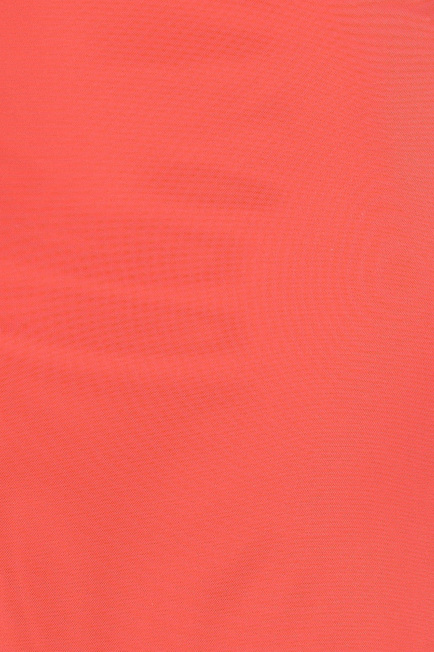Love Wish Mesh Off Shoulder Maxi Dress Red