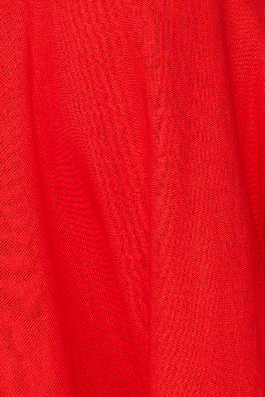 Beach Picnic Mini Dress Red