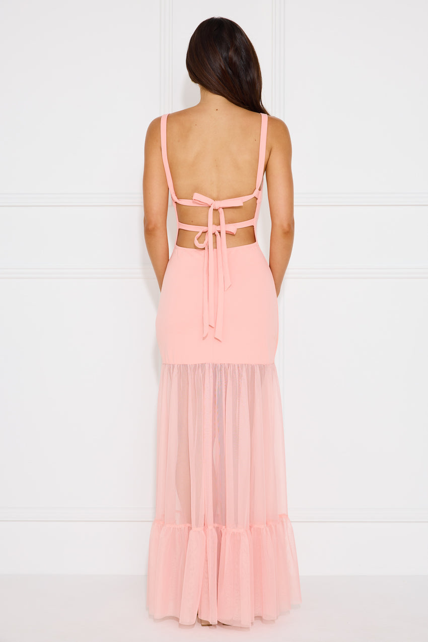 Chic Whispers Maxi Dress Pink