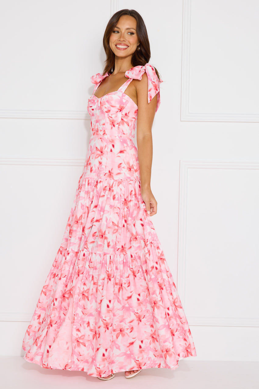 Flirty Dreams Maxi Dress Pink