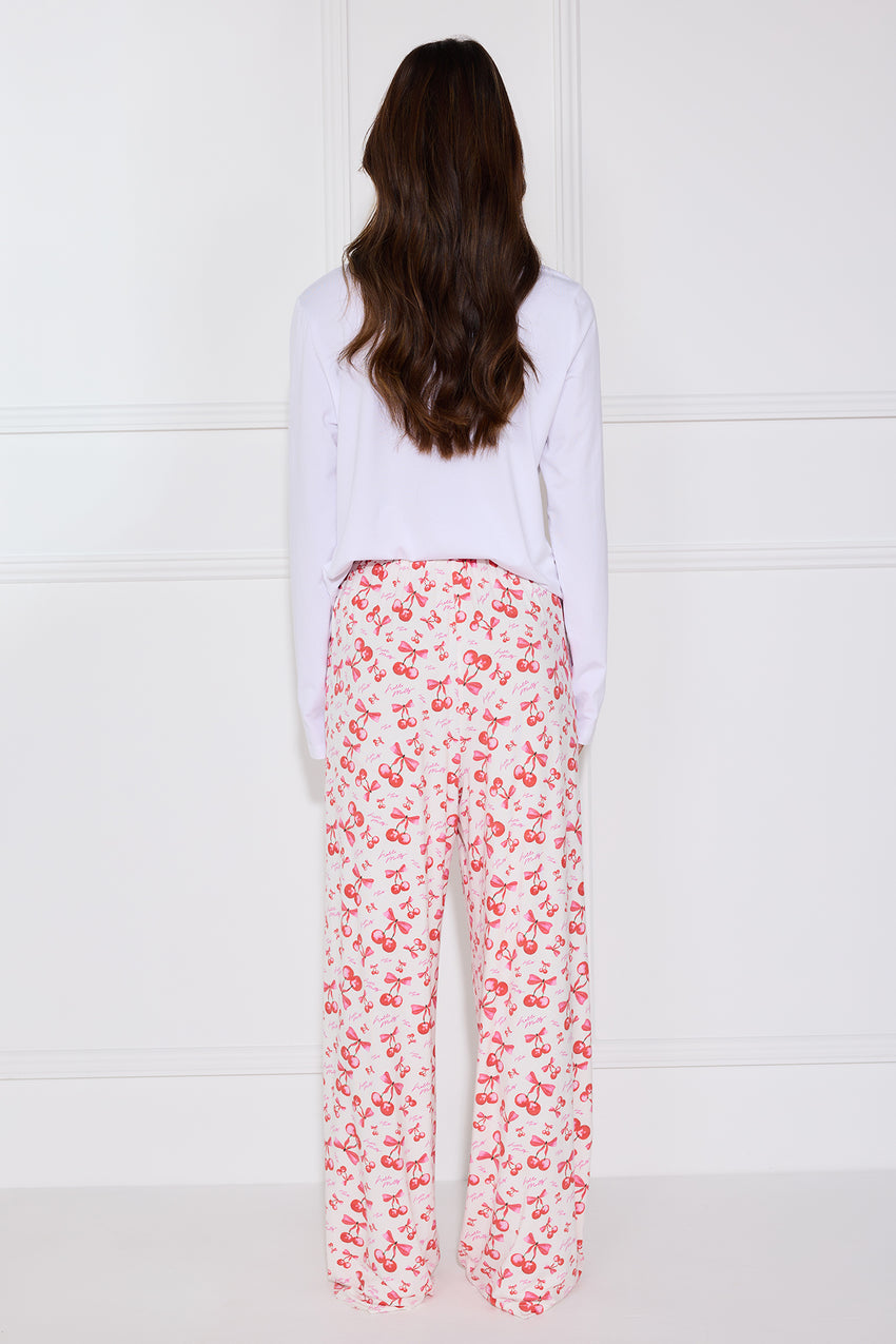 Cherry Pie Pyjama Pants White