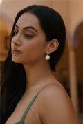18k Gold Plated Bright Pearl Earrings Gold