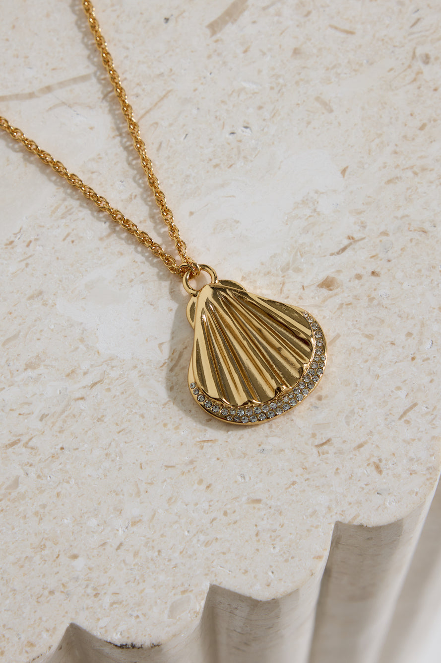 18k Gold Plated Seashore Necklace Gold