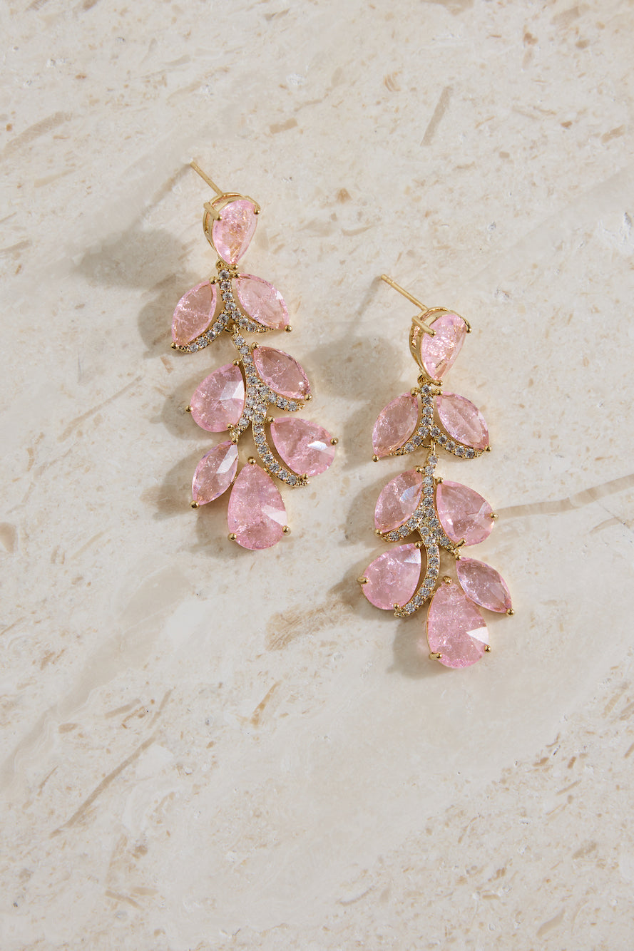 18K Gold Plated Rose Petals Earrings Gold