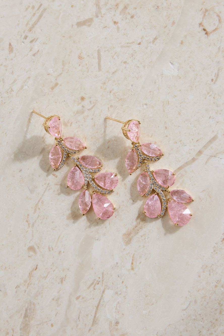 18K Gold Plated Rose Petals Earrings Gold