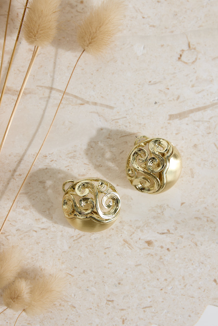 18K Gold Plated Athena Earrings Gold