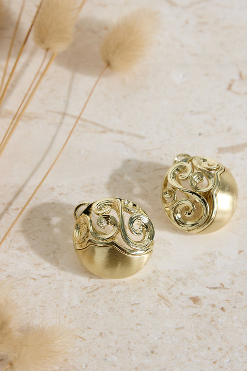 18K Gold Plated Athena Earrings Gold