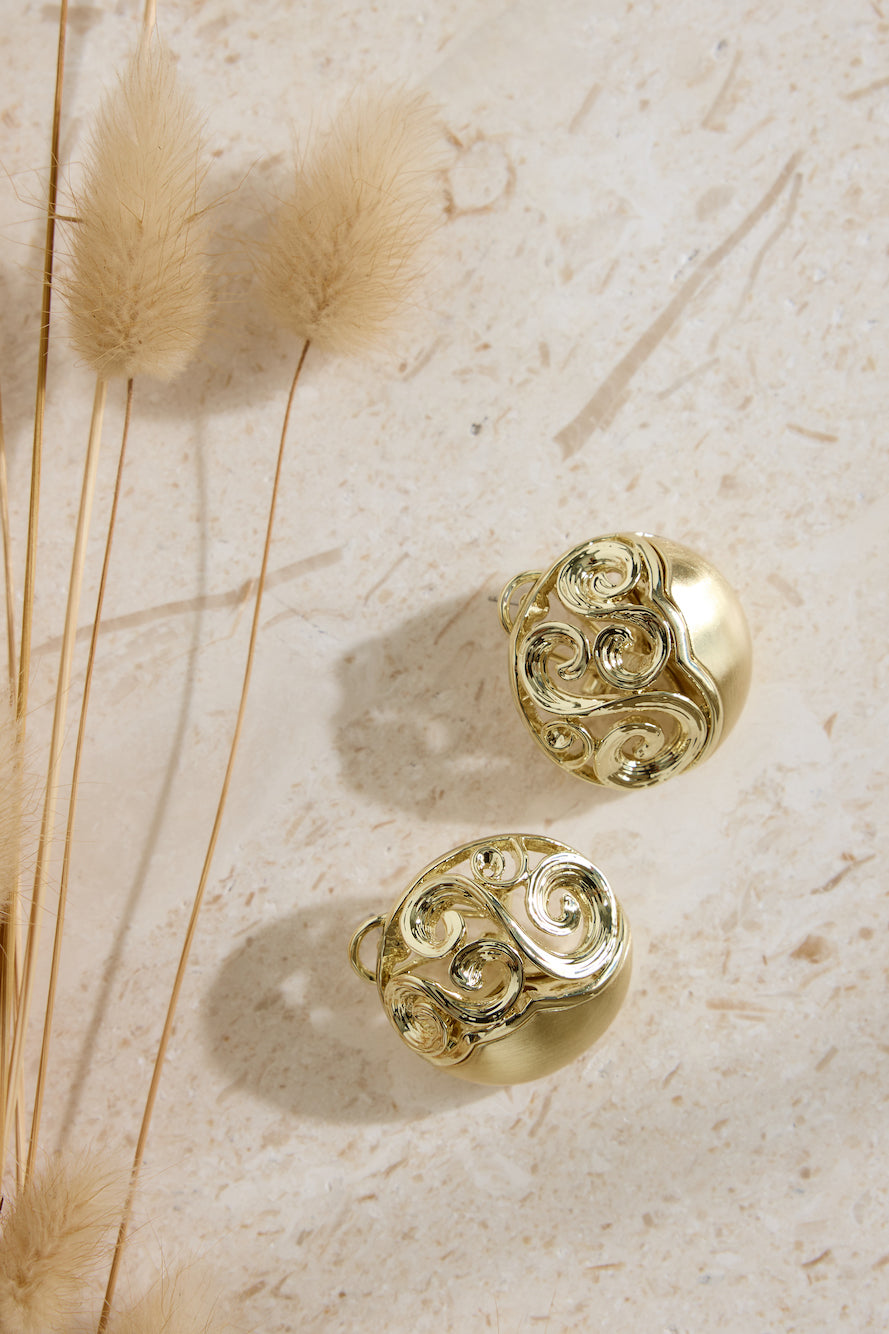 18K Gold Plated Athena Earrings Gold