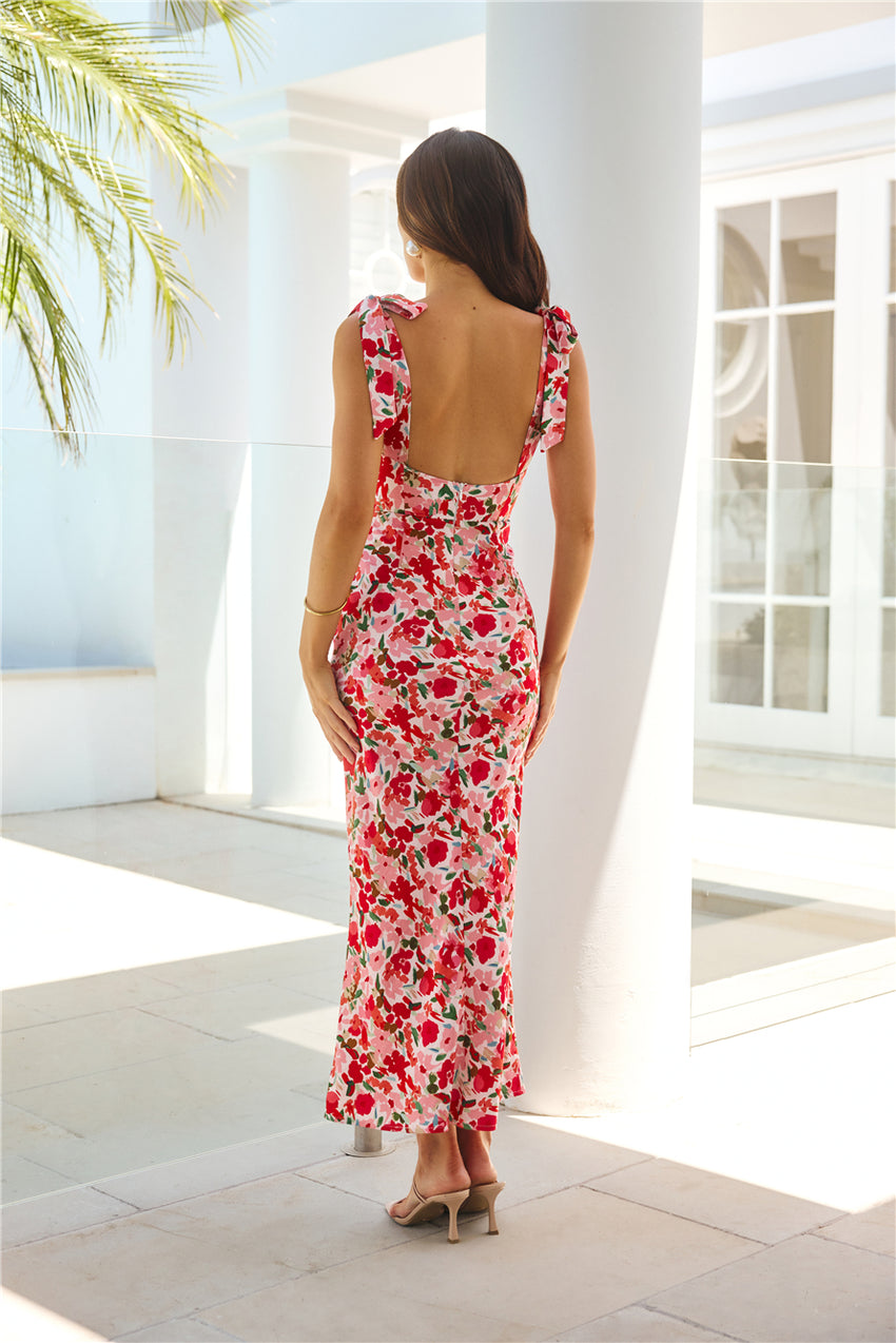 Dressed In Petals Maxi Dress Print