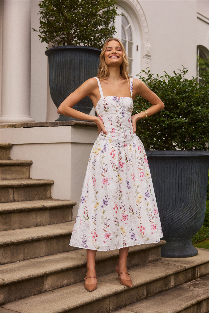 Whimsical Charm Maxi Dress Print