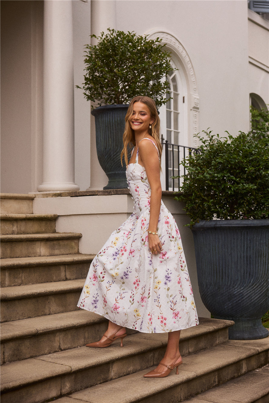 Whimsical Charm Maxi Dress Print