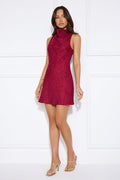 Darling Delight Mini Dress Burgundy