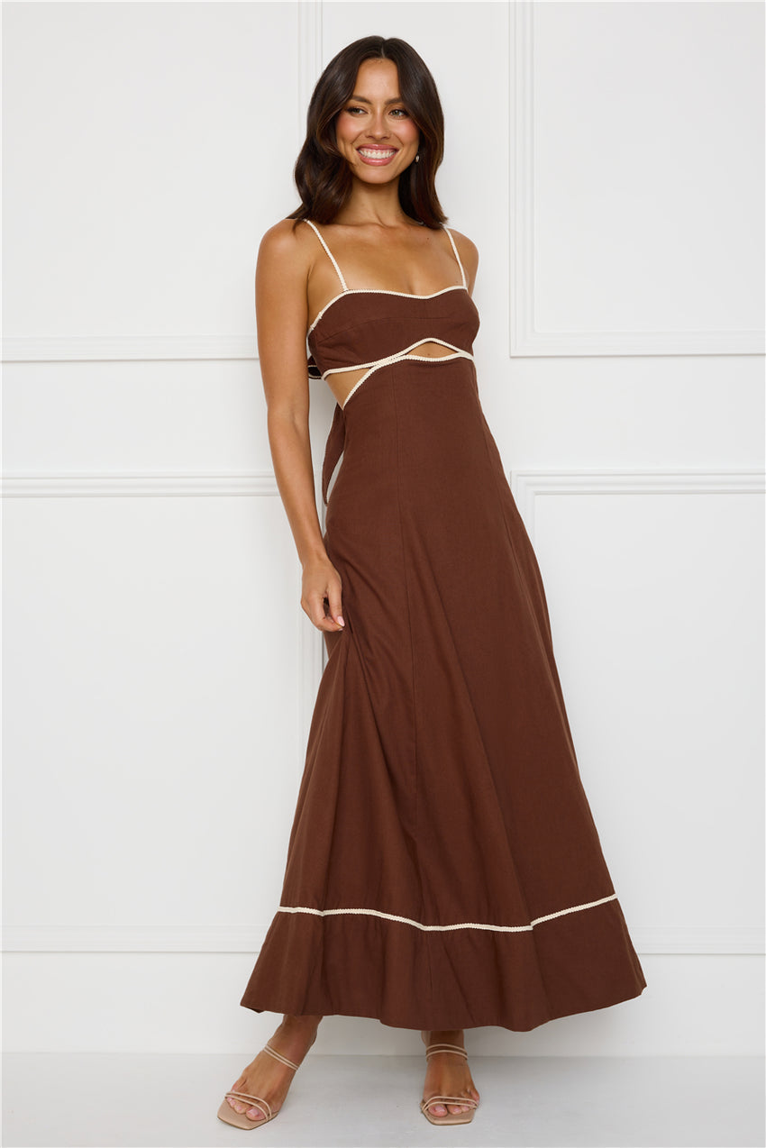 Island Dreamer Maxi Dress Brown