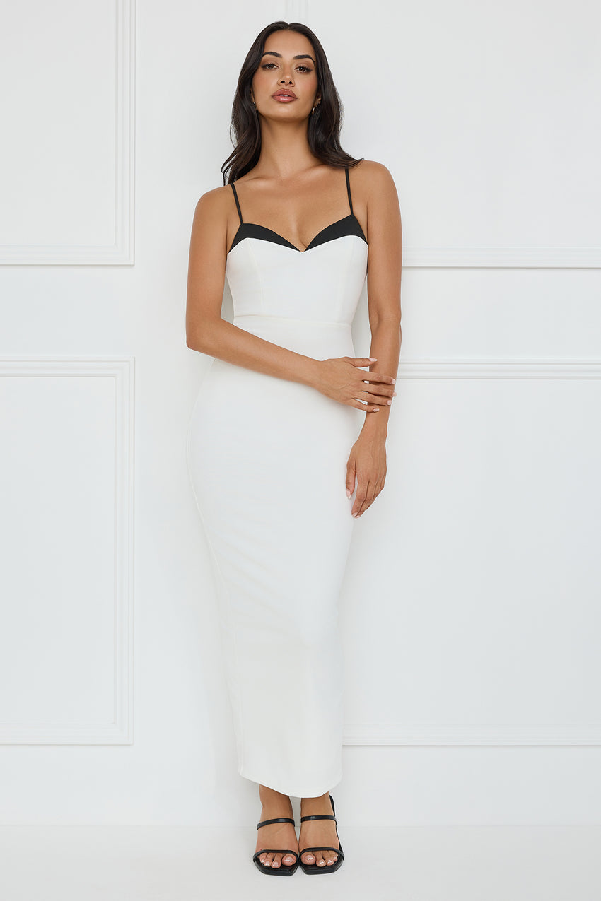 Chic Sophistication Maxi Dress White