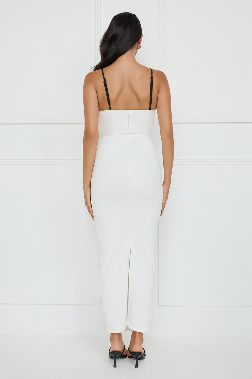 Chic Sophistication Maxi Dress White
