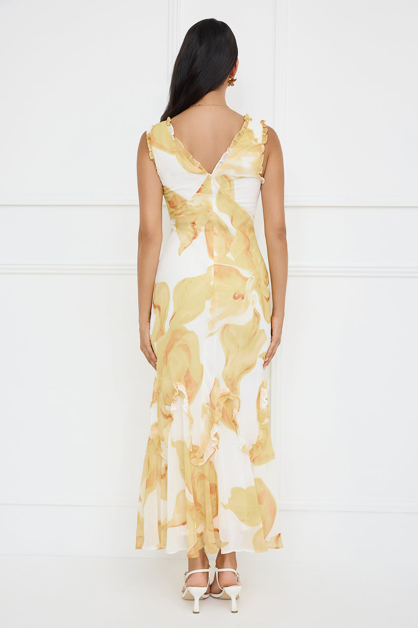 Lemon Meringue Maxi Dress Yellow