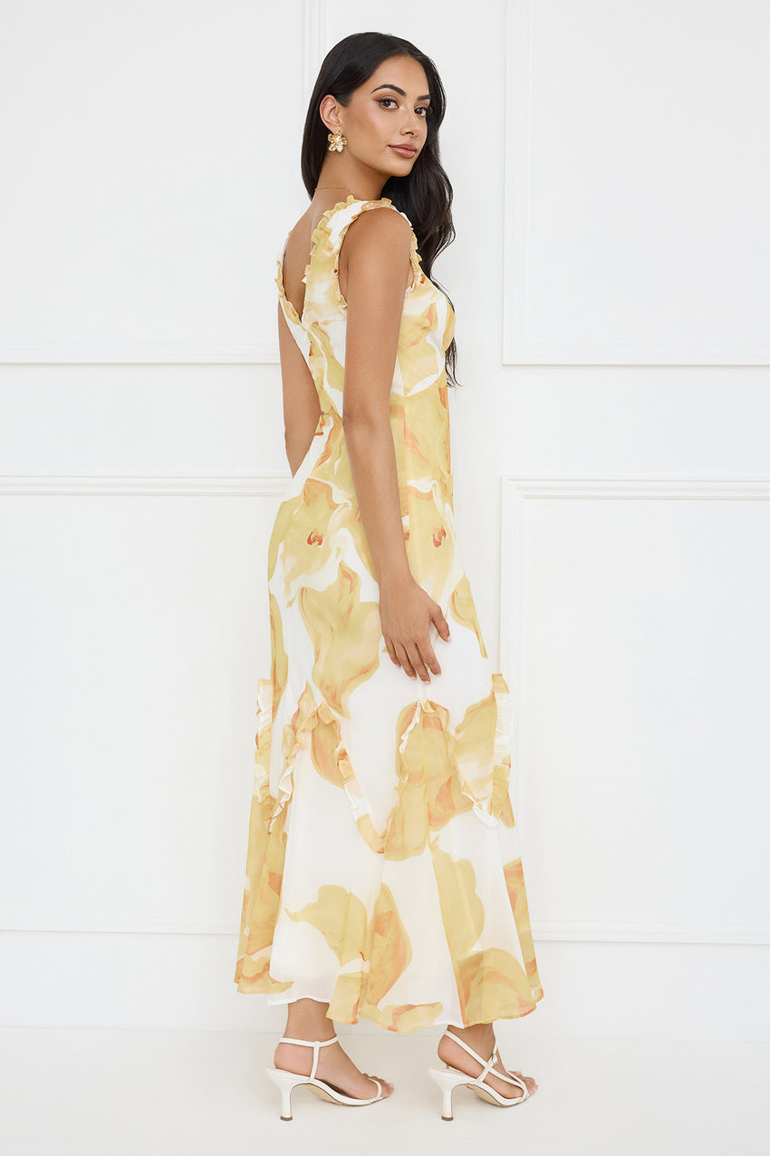 Lemon Meringue Maxi Dress Yellow