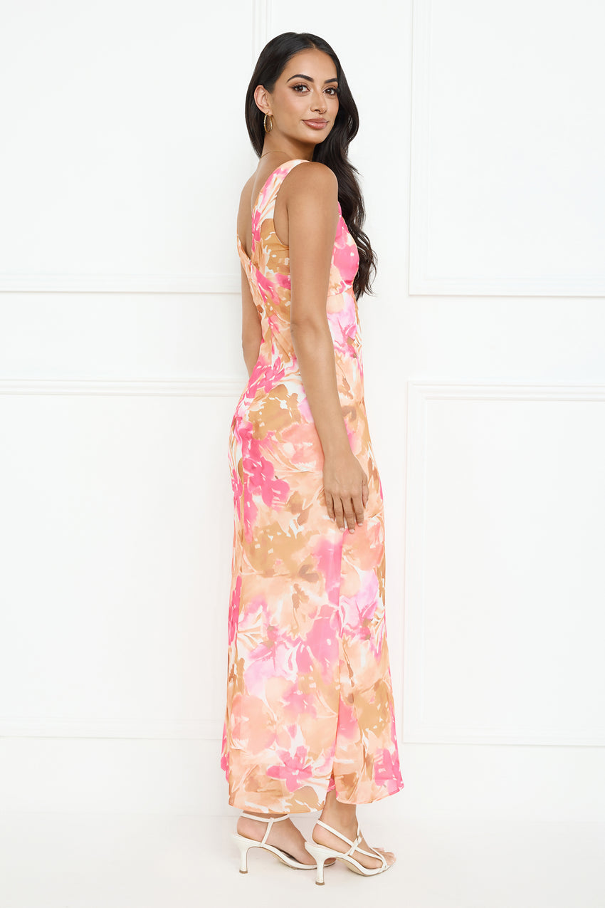 Floral Sunlight Maxi Dress Pink