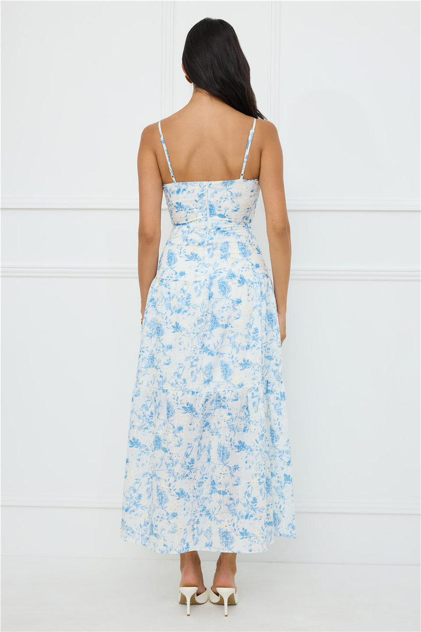 Bright Mornings Maxi Dress Blue