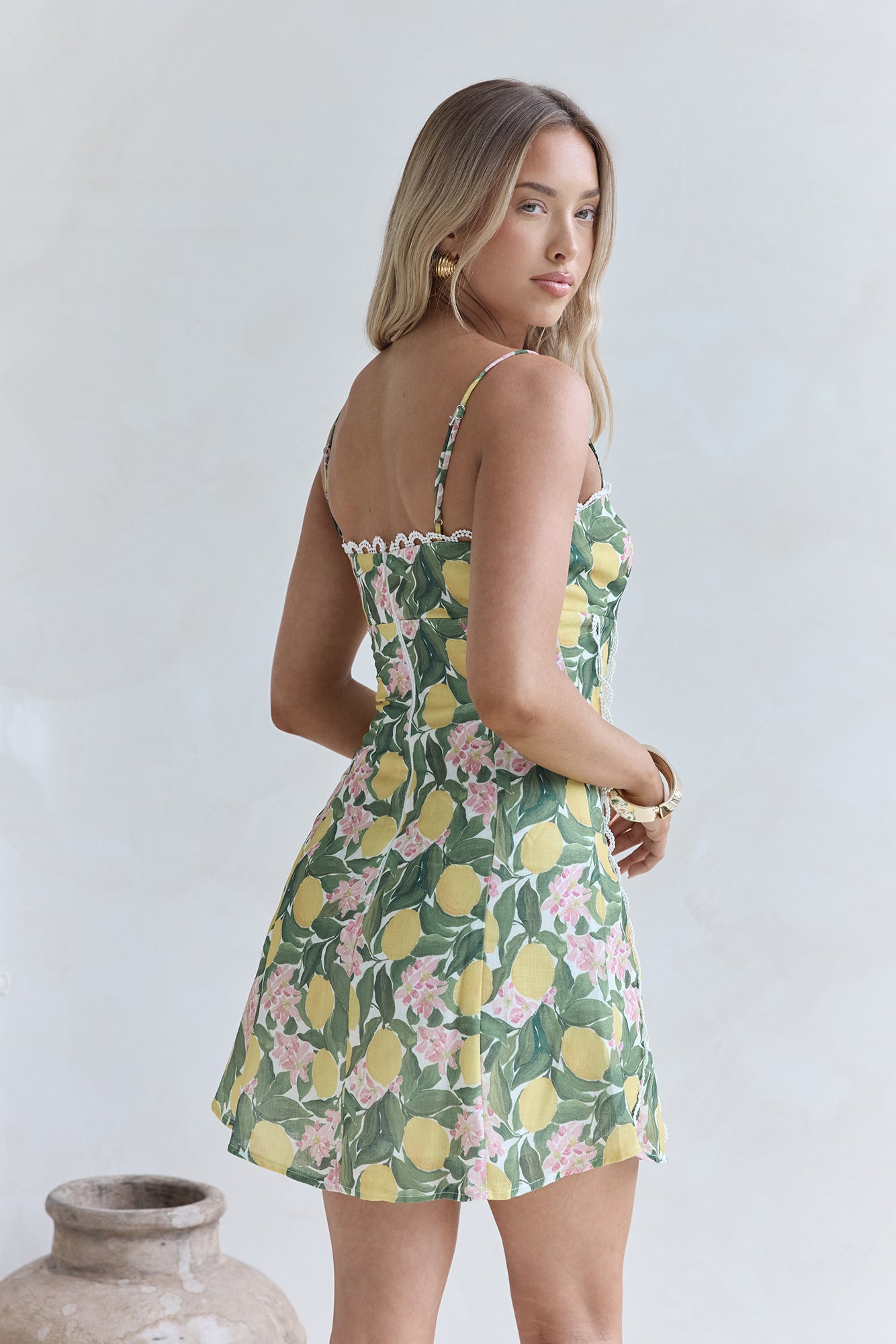Sweet Citrine Mini Dress Green