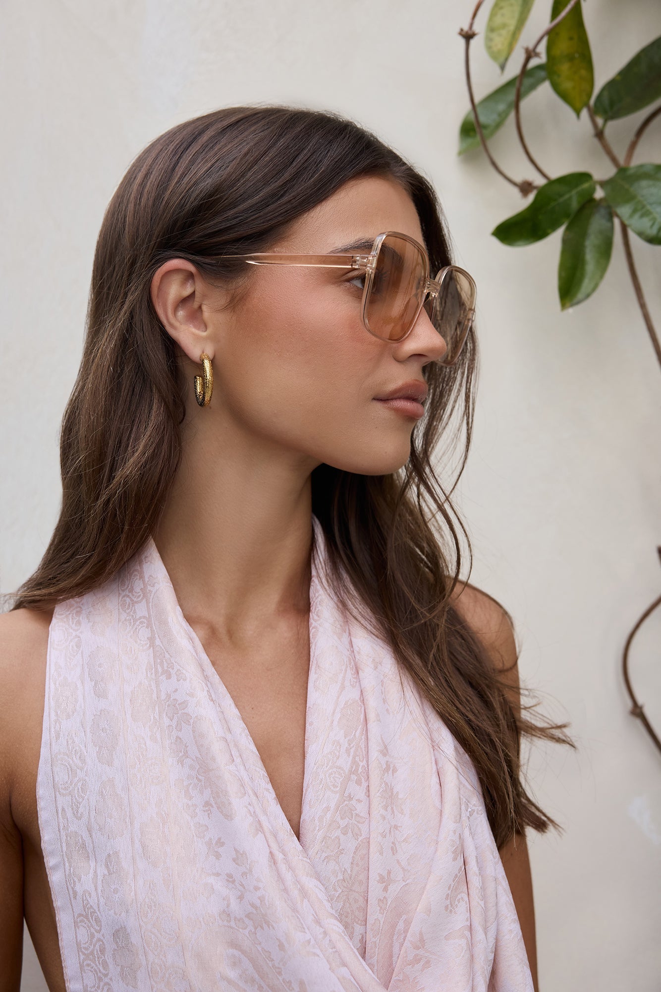 18k Gold Plated Art Wall Hoop Earrings Gold