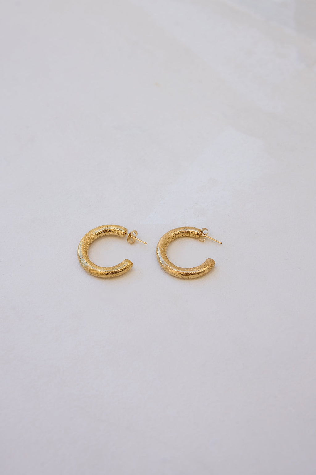 18k Gold Plated Art Wall Hoop Earrings Gold