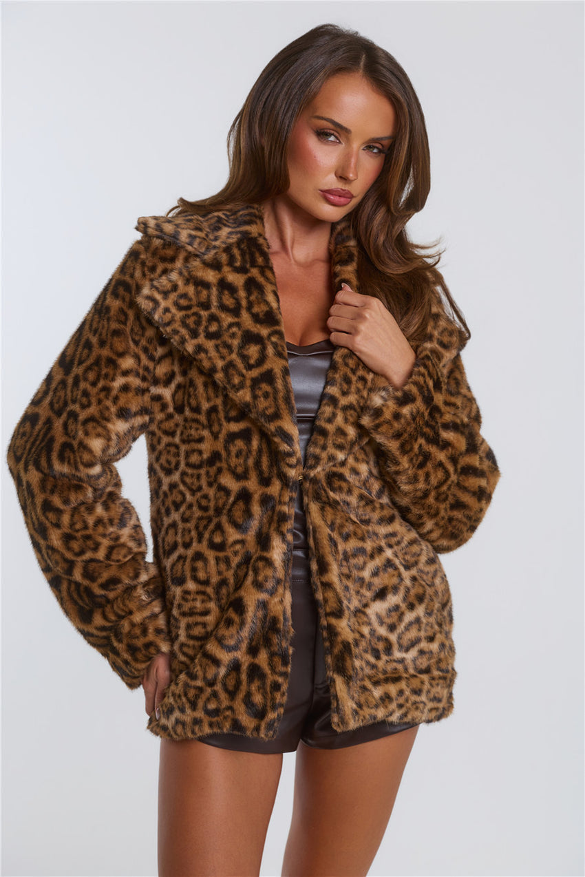 Cheetahlicious Faux Fur Coat Leopard