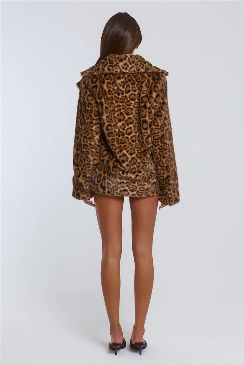 Cheetahlicious Faux Fur Coat Leopard