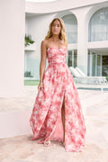 Dainty Events Strapless Maxi Dress Pink