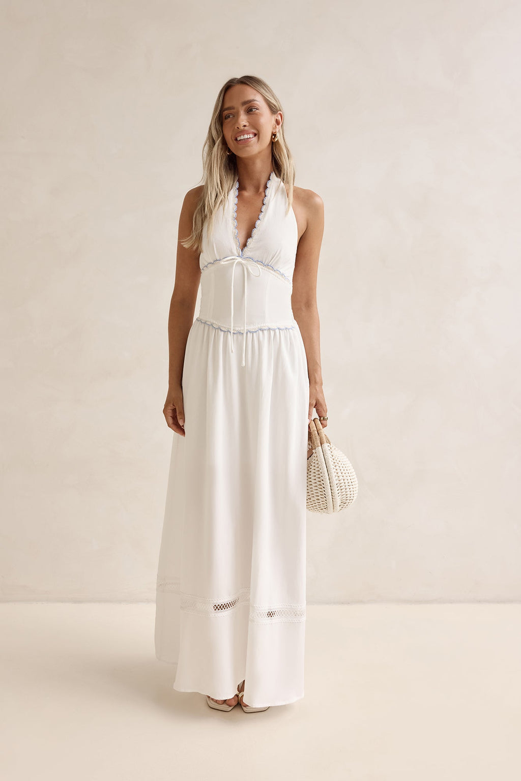 Days Of Dreaming Halter Maxi Dress White