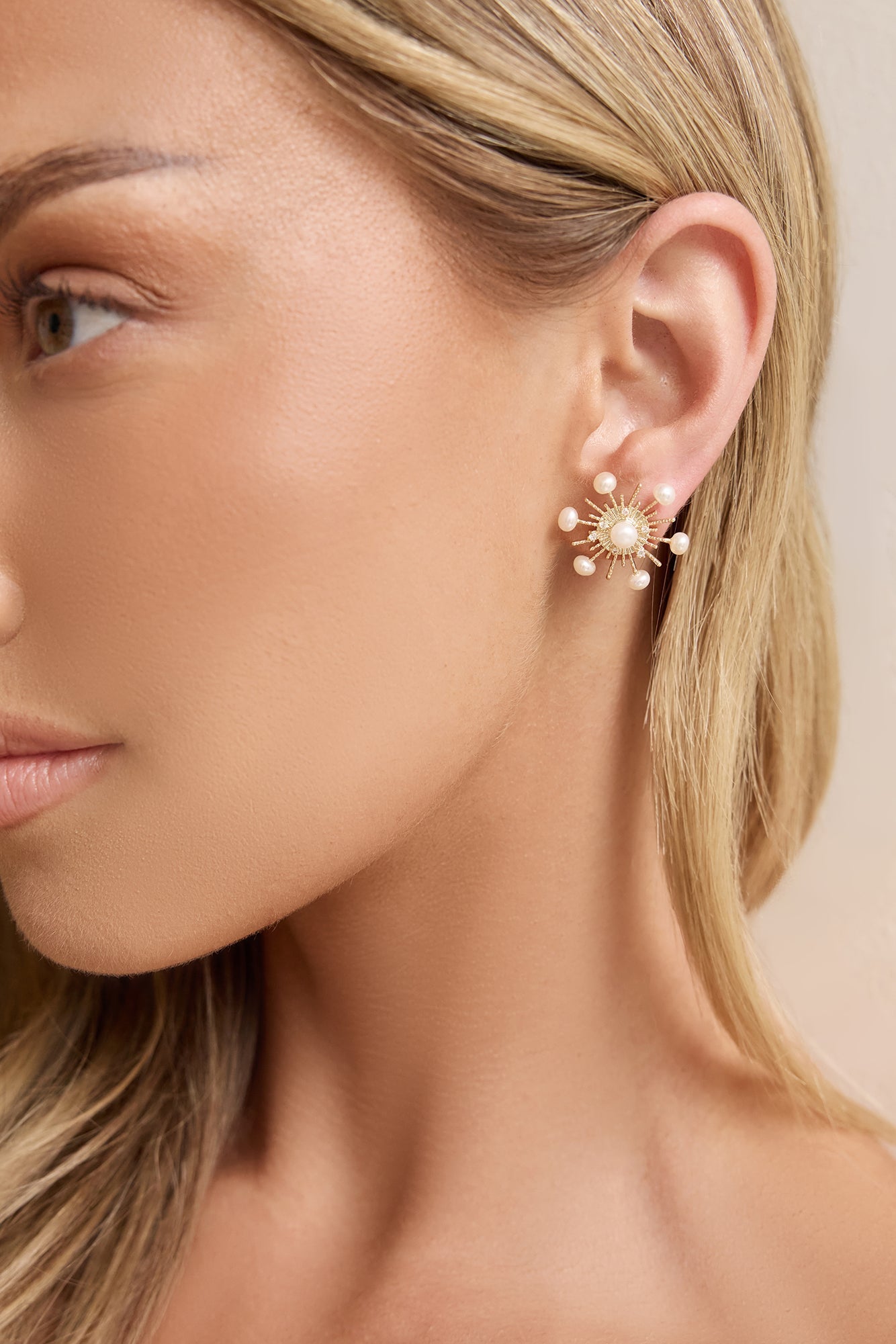 18k Gold Plated Star Isle Earrings Gold